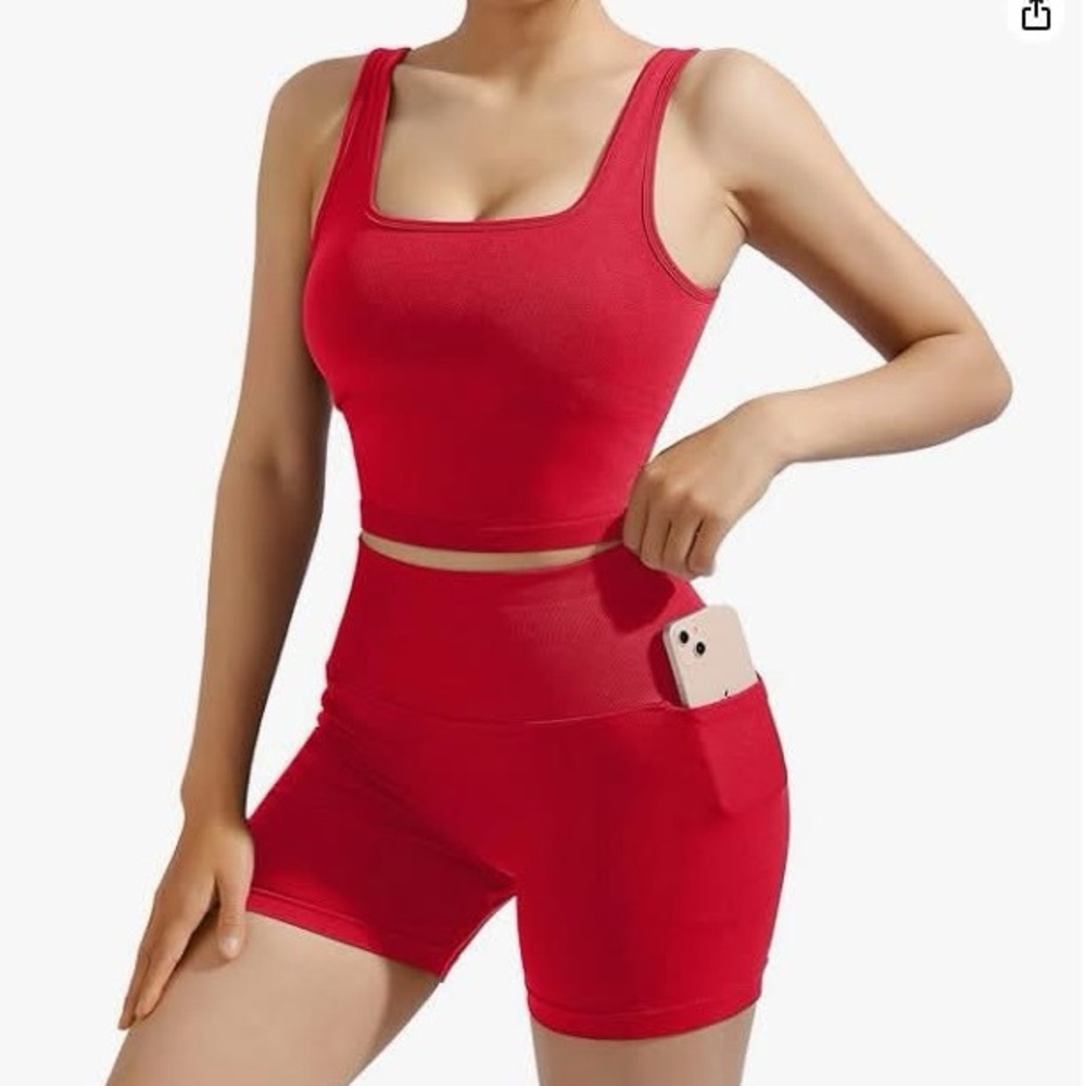Red Women's Activewear Set